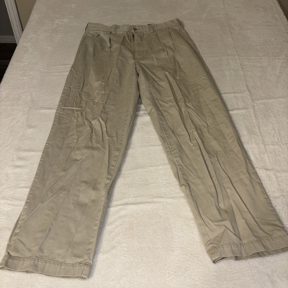 Polo Ralph Lauren Chino Pants Men's 35x30 Khaki Pleated Cotton Classic